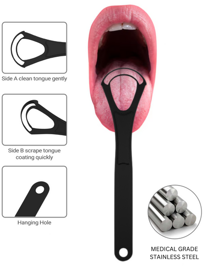 Steel Tongue Cleaner - BUY 1 FREE 1 Bundle